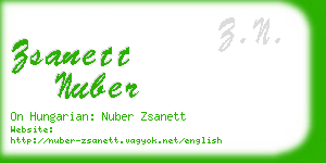 zsanett nuber business card